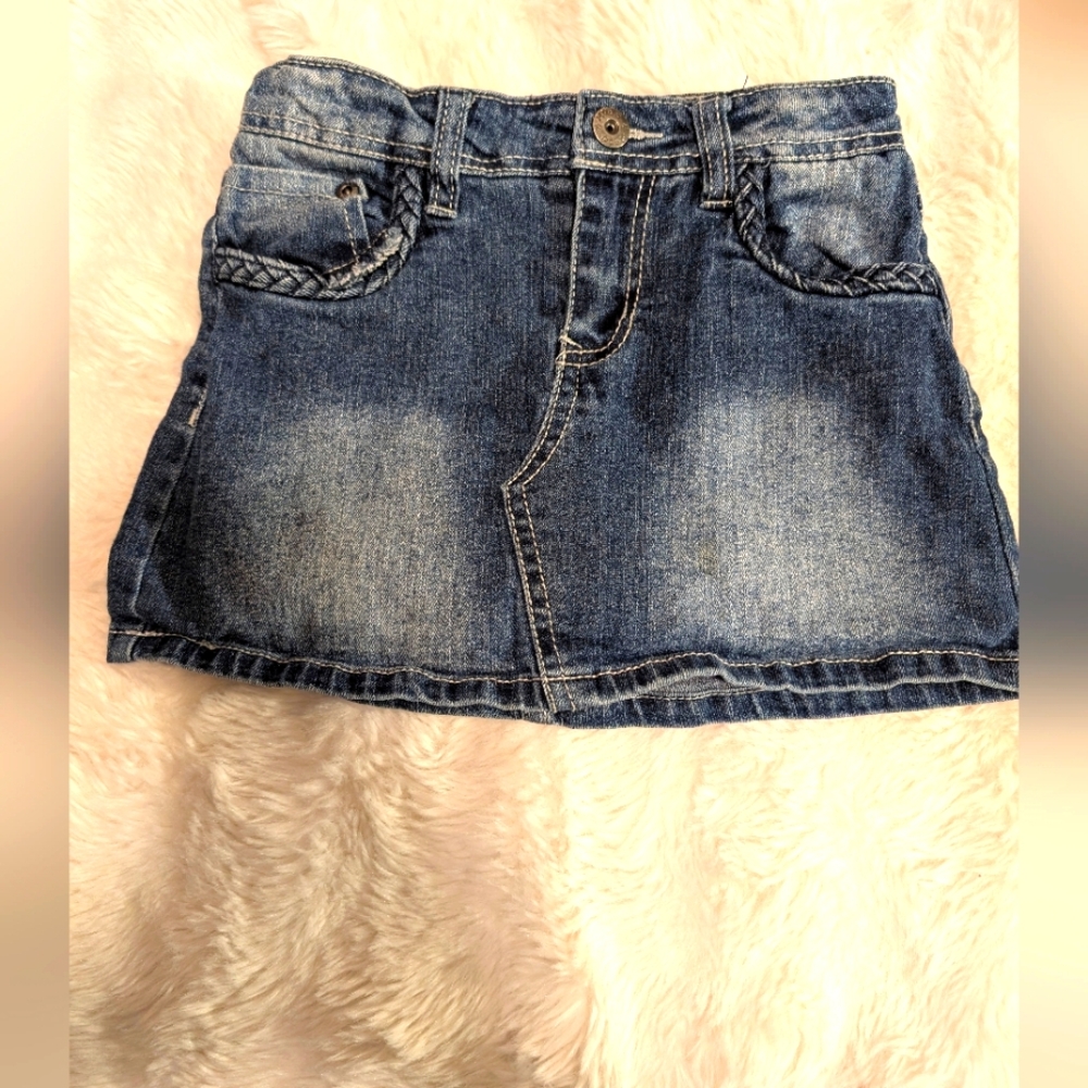Mudd Little Girls Denim‎ Skort Adjustable Waist Size 6